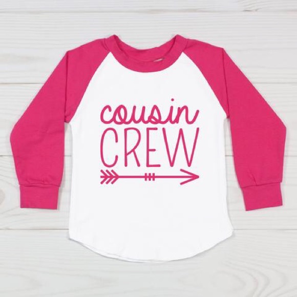 🆕Personalized Kids Cousin Crew Raglan Tees - Picture 5 of 9